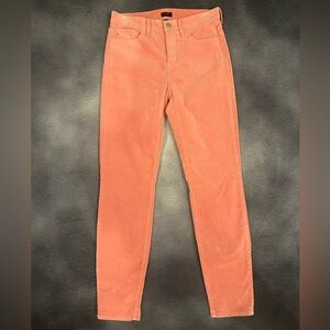 J. Crew Women's Straight Leg Corduroy  in Coral 98% cotton